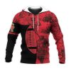 NCAA Maryland Terrapins Red Black Pullover Hoodie V15