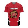 NCAA Maryland Terrapins Custom Text Number Red Black Baseball Jersey V11
