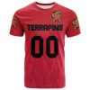 NCAA Maryland Terrapins Custom Text Number Red T-Shirt V14