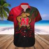 NCAA Maryland Terrapins Coconut Trees Red Hawaiian Shirt V17