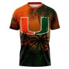 NCAA Miami Hurricanes Coconut Orange Green T-Shirt V7