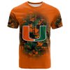 NCAA Miami Hurricanes Custom Text Number Orange Green T-Shirt V4