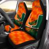 NCAA Miami Hurricanes Orange Green Car Seat Covers V2