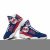 NCAA Ole Miss Rebels Custom Name Red Blue Champions Air Jordan 13 Shoes