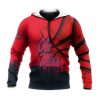 NCAA Ole Miss Rebels Custom Text Number Red Blue Grunge Pullover Hoodie V8