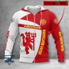 Manchester United Red White Mascot Zip Up Hoodie V3