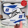 NCAA Boise State Broncos Custom Name White Blue Air Jordan 13 Shoes