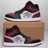 NCAA Arizona Wildcats Red White Scratch Air Jordan 1 High Sneakers