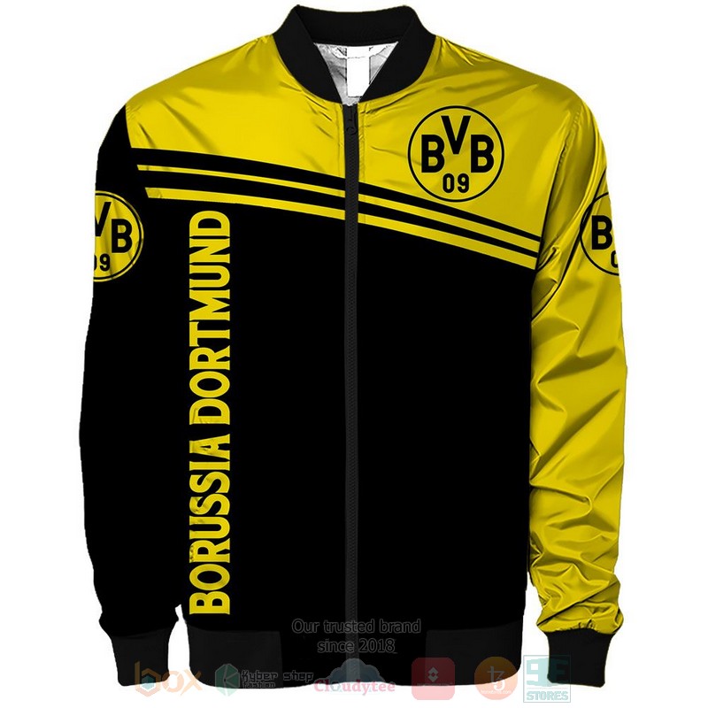 Borussia Dortmund Black Yellow Bomber Jacket Borussia Dortmund Black Yellow Bomber Jacket