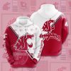 NCAA Washington State Cougars White Red Pullover Hoodie V3
