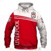 Liverpool FC Red White Pullover Hoodie V3