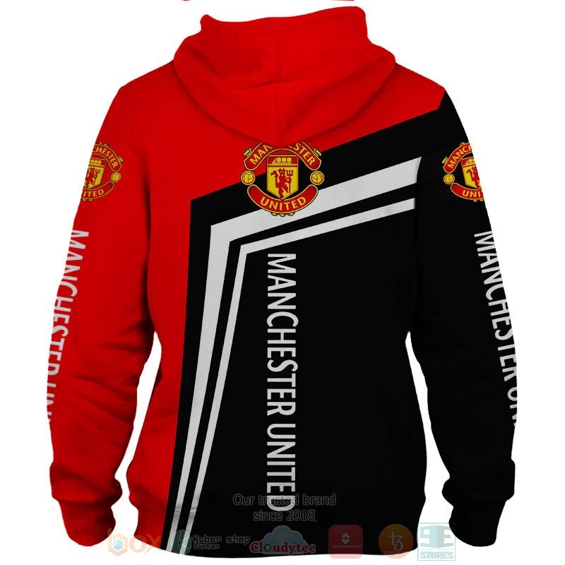 Manchester United Red Black Pullover Hoodie V5 Manchester United Red Black Pullover Hoodie V5