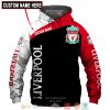Liverpool FC Custom Name Red Black Pullover Hoodie V2