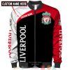 Liverpool FC Custom Name Red Black Bomber Jacket V2