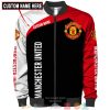 Manchester United Custom Name Black Red Bomber Jacket V7