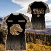 NCAA Boise State Broncos Custom Name Black Camo T-Shirt