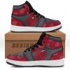 NCAA Washington State Cougars Red Grey Scratch Air Jordan 1 High Sneakers