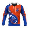 NCAA Boise State Broncos Orange Blue Flame Ball Pullover Hoodie