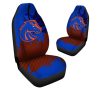 NCAA Boise State Broncos Blue Orange Grunge Style Car Seat Covers V2