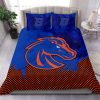 NCAA Boise State Broncos Blue Orange Grunge Style Bedding Set