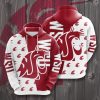 NCAA Washington State Cougars White Red Pullover Hoodie V4