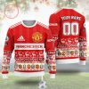 Manchester United Custom Name Number Ugly Christmas Sweater V2