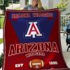 NCAA Arizona Wildcats Red Blue Est 1885 Quilt Blanket