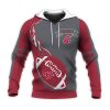 NCAA Washington State Cougars Red Grey Flame Ball Pullover Hoodie V2