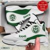 NCAA Colorado State Rams Custom Name White Green Air Jordan 13 Shoes
