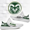 NCAA Colorado State Rams White Green Yeezy Boost Sneakers V2