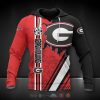 NCAA Georgia Bulldogs Red Black Scratch Pullover Hoodie V11