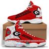 NCAA Georgia Bulldogs Red White Multi Logo Air Jordan 13 Shoes
