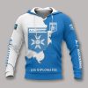 AJ Auxerre Blue White Pullover Hoodie V3