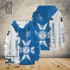 AJ Auxerre Blue White Pullover Hoodie V1