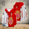 AS Monaco White Red Pullover Hoodie V1