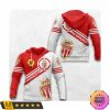 AS Monaco Ligue 1 White Red Pullover Hoodie