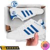 FC Schalke 04 White Blue Stripes Stan Smith Shoes
