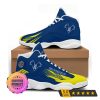 Hellas Verona FC Logo Blue Yellow Air Jordan 13 Shoes