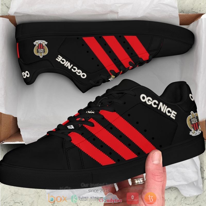 OGC Nice Black Stan Smith Shoes OGC Nice Black Stan Smith Shoes