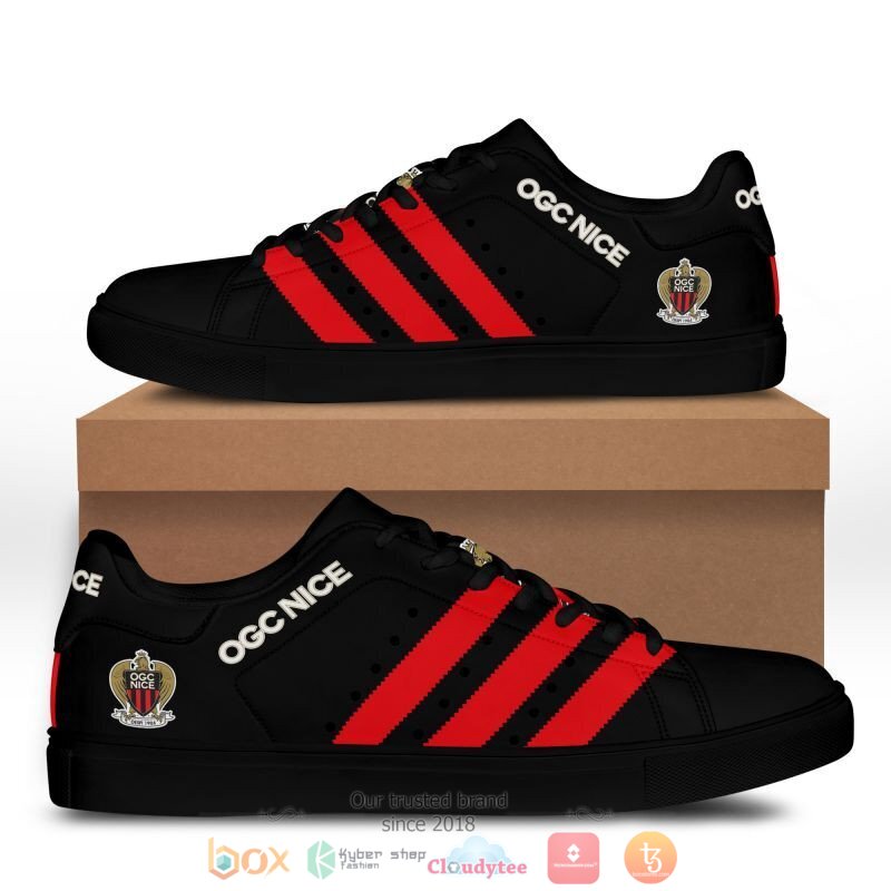 OGC Nice Black Stan Smith Shoes OGC Nice Black Stan Smith Shoes