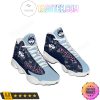 NCAA Connecticut Huskies Light Blue Air Jordan 13 Shoes