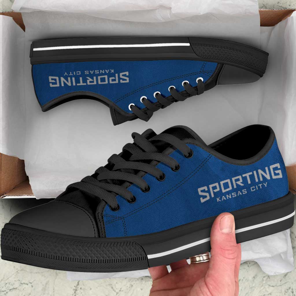 MLS Sporting Kansas City Blue Low Top Shoes - Image 3