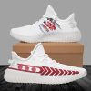 NCAA Houston Cougars White Red Yeezy Boost Sneakers V1