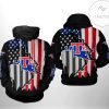 NCAA Louisiana Tech Bulldogs US Flag Pullover Hoodie V2