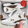 NCAA Wyoming Cowboys Custom Name White Air Jordan 13 Shoes