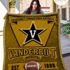 NCAA Vanderbilt Commodores EST 1890 Quilt Blanket