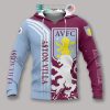 Aston Villa FC Blue Claret Pullover Hoodie V5