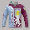 Aston Villa FC Blue Claret Zip Up Hoodie V5