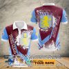Aston Villa FC Custom Name Blue Claret Polo Shirt V7