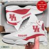 NCAA Houston Cougars Custom Name White Air Jordan 13 Shoes